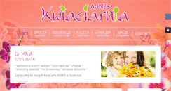 Desktop Screenshot of kwiaciarniaagnes.pl