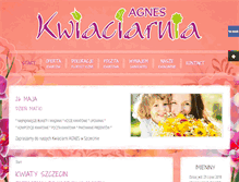Tablet Screenshot of kwiaciarniaagnes.pl